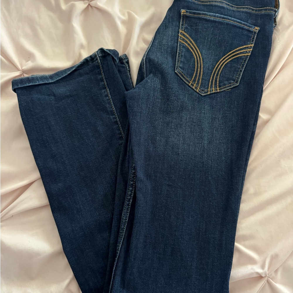 Hollister Dark Blue Straight Leg Jeans